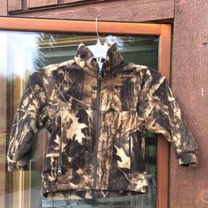 Kids camo fleece jacket